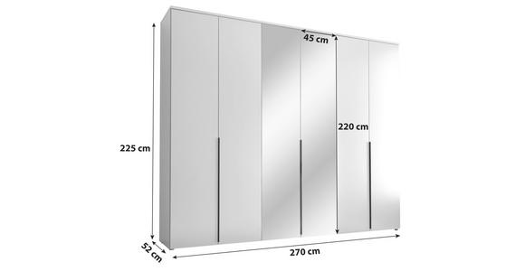 DREHTÜRENSCHRANK  in Graphitfarben  - Schwarz/Graphitfarben, MODERN, Glas/Holzwerkstoff (270/225/52cm) - Carryhome