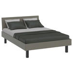 BETT 140/200 cm  in Grau, Grün  - Schwarz/Grau, Design, Metall (140/200cm) - Xora