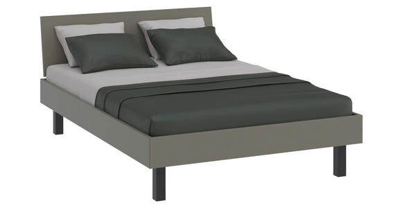 BETT 140/200 cm  in Grau, Grün  - Schwarz/Grau, Design, Metall (140/200cm) - Xora
