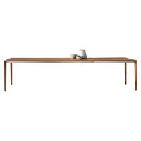 ESSTISCH in Holz, Metall 160(260)/100/75 cm  - Edelstahlfarben/Nussbaumfarben, Design, Holz/Metall (160(260)/100/75cm) - Team 7