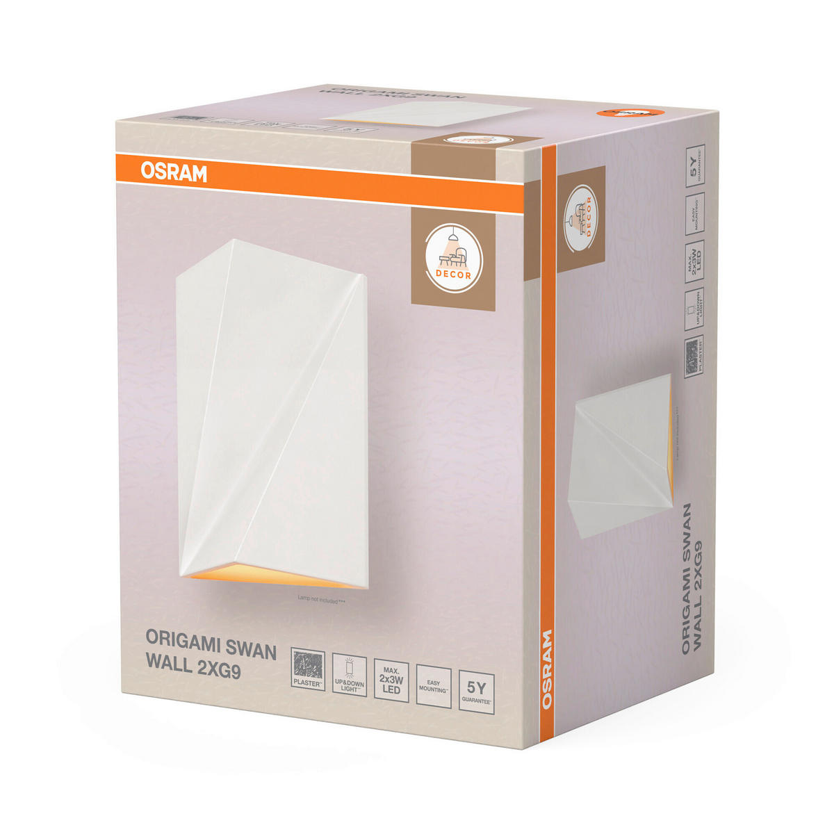 WANDLEUCHTE 15/11.5/20 cm   - Weiß, Basics, Stein (15/11.5/20cm) - Osram