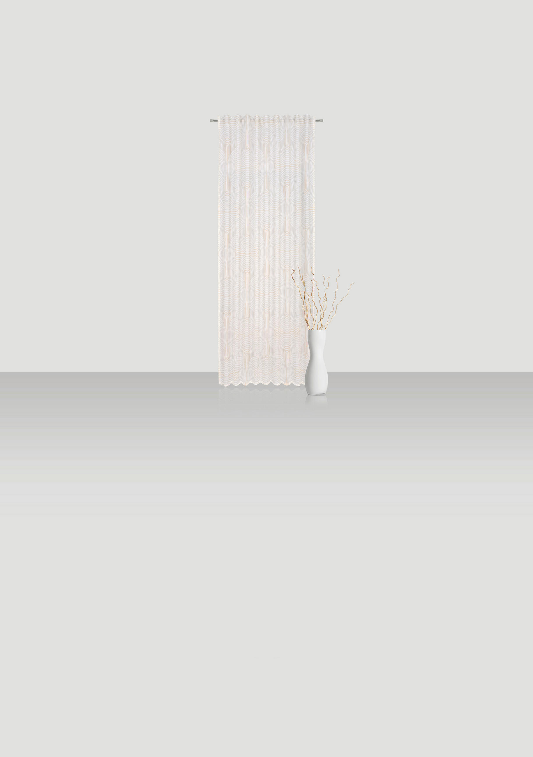 FERTIGVORHANG ROMANCE halbtransparent 140/255 cm   - Creme, Design, Textil (140/255cm) - Novel