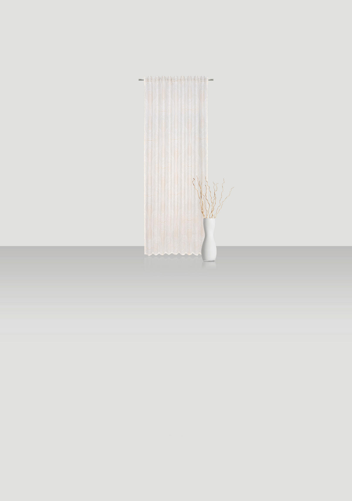 FERTIGVORHANG  halbtransparent   140/255 cm  - Creme, Design, Textil (140/255cm) - Novel