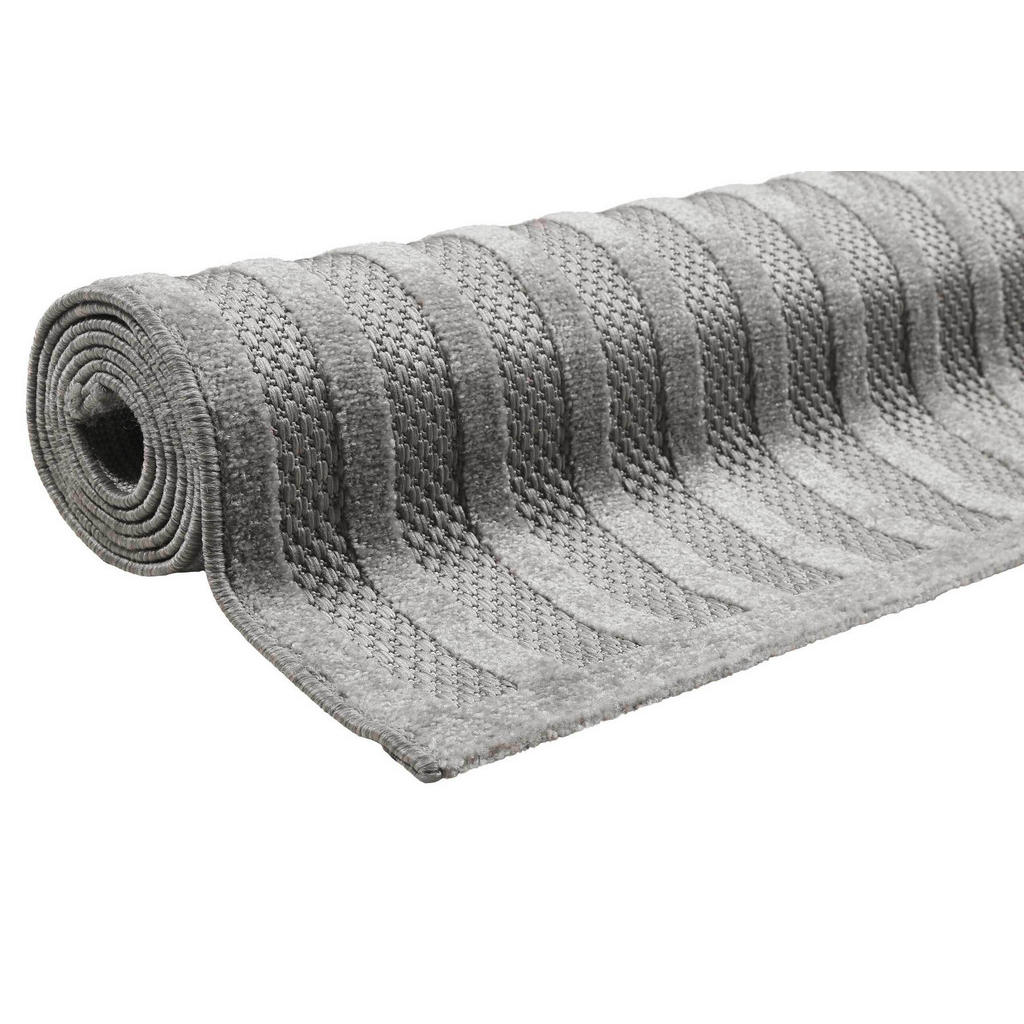 Thumbnail - Esprit Outdoorteppich Carolina, Silber, Textil, geometrisch, rechteckig, 160x225 cm, Textiles Vertrauen - Oeko-Tex®, für...