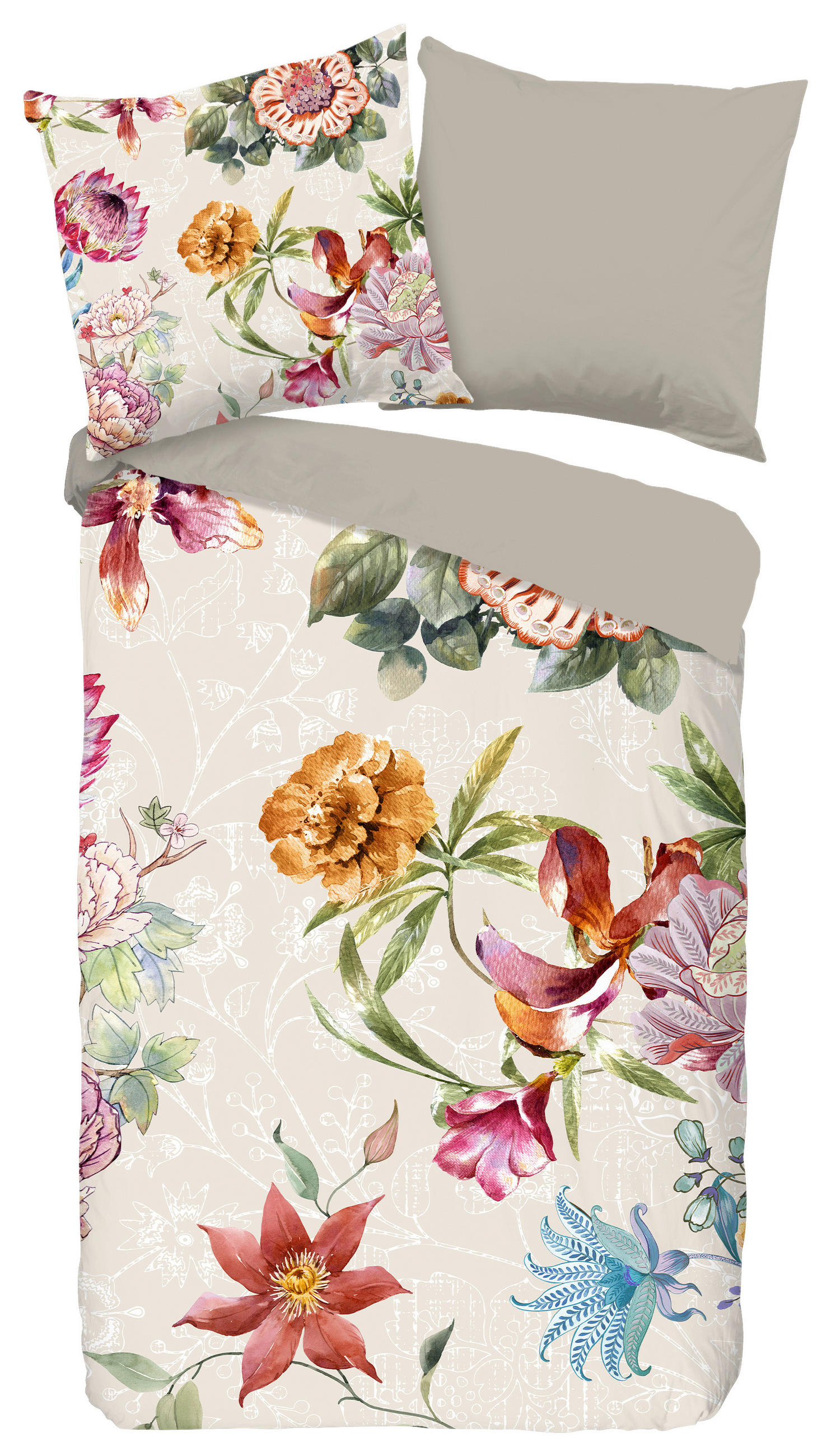 WENDEBETTWÄSCHE Jaimy Renforcé 135/200 cm  - Multicolor, Design, Textil (135/200cm)