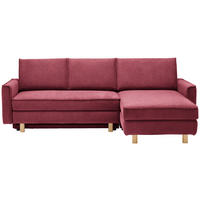 ECKSOFA in Chenille Bordeaux  237/170 cm  - Eichefarben/Bordeaux, KONVENTIONELL, Holz/Textil (237/170cm) - Sedda