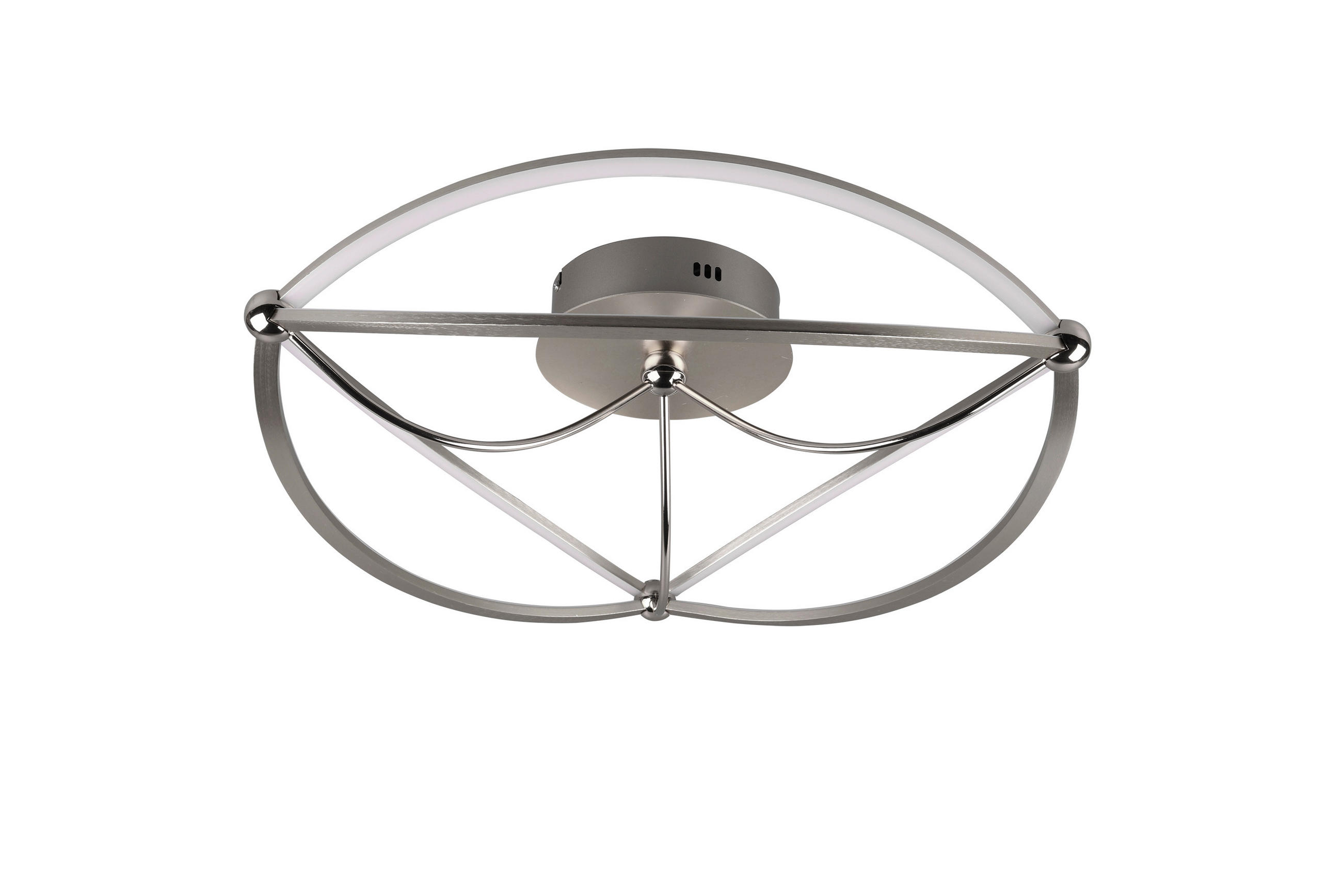 LED-DECKENLEUCHTE     - Nickelfarben, Design, Metall (62cm) - Trio Leuchten