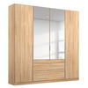 DREHTÜRENSCHRANK in Sonoma Eiche, Silberfarben  - Silberfarben/Alufarben, Modern, Holzwerkstoff/Metall (181/229/54cm) - Rauch Möbel