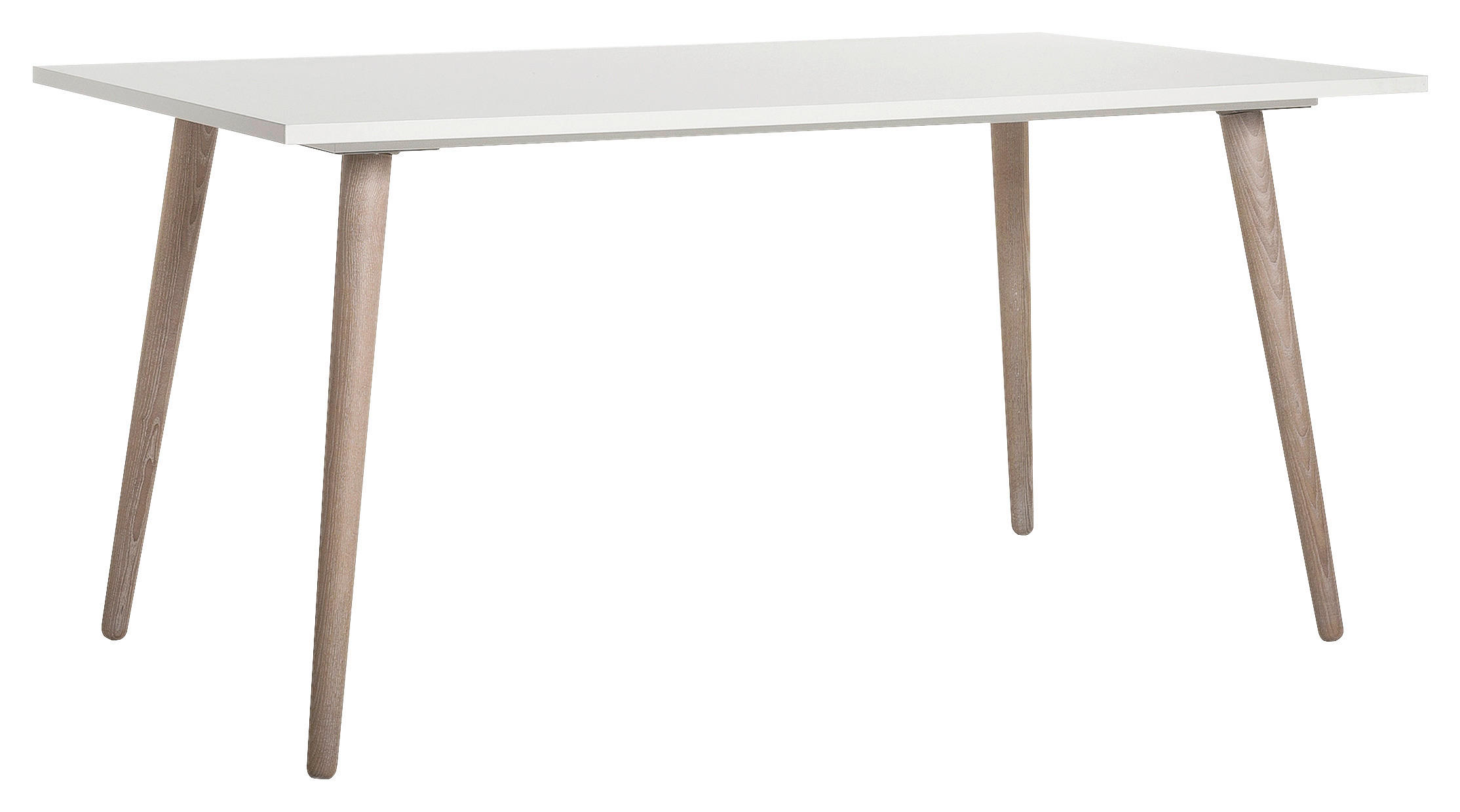 ESSTISCH 160/90/75 cm Weiß, Eichefarben rechteckig - Eichefarben/Weiß, MODERN (160/90/75cm) - MID.YOU