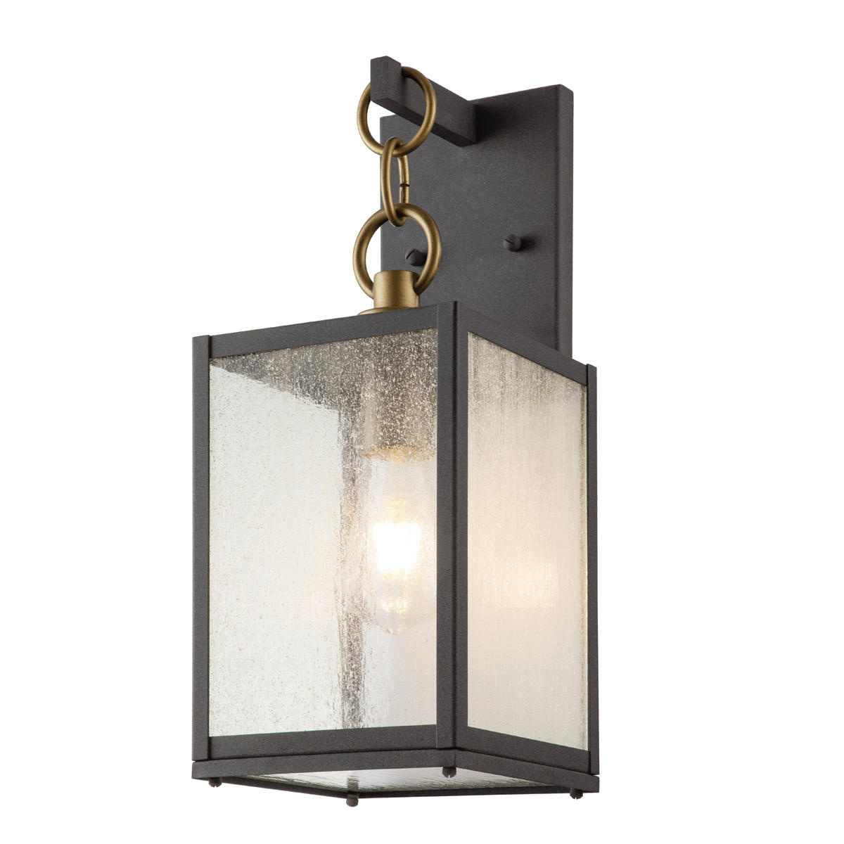 APPLIQUE EXTÉRIEURE - Zinkfarben, Konventionell, Glas/Metall (17,8/19,7/44cm) - Elstead Lighting