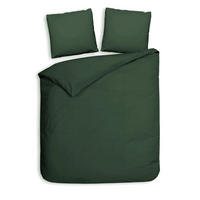 BETTWÄSCHE 3-teilig Punto Makosatin 200/200 cm  - Waldgrün, Basics, Textil (200/200cm) - Heckettlane