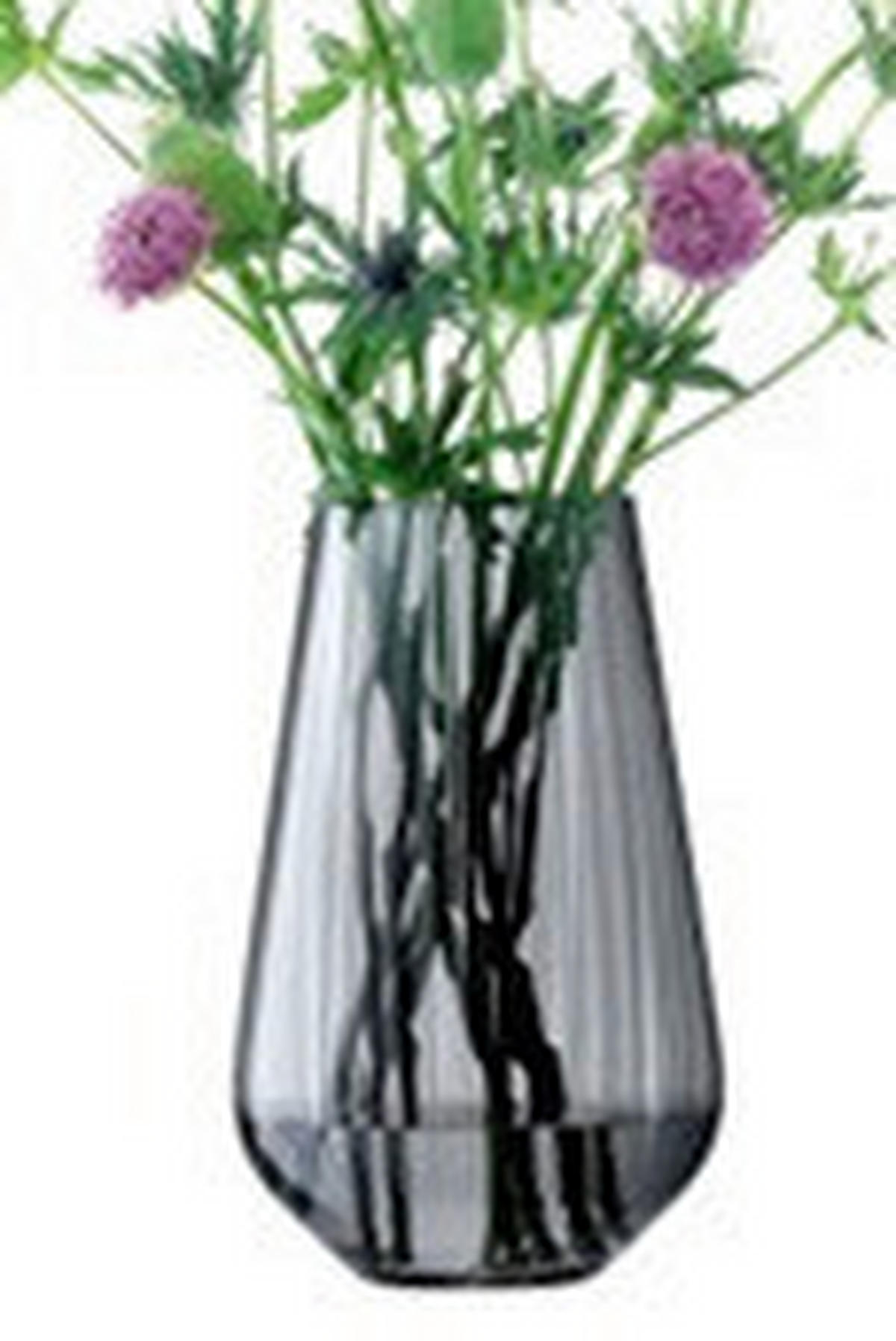 VÁZA, sklo, 28 cm - šedomodrá, Basics, sklo (18/18/28cm)