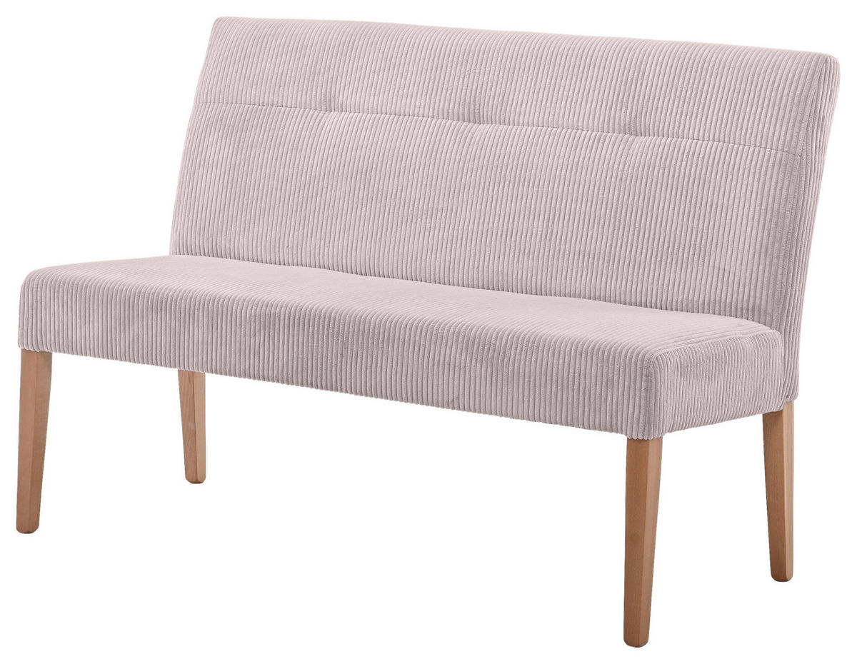 SITZBANK 140/92/66 cm  in Buchefarben, Altrosa  - Buchefarben/Altrosa, KONVENTIONELL, Holz/Textil (140/92/66cm) - home24