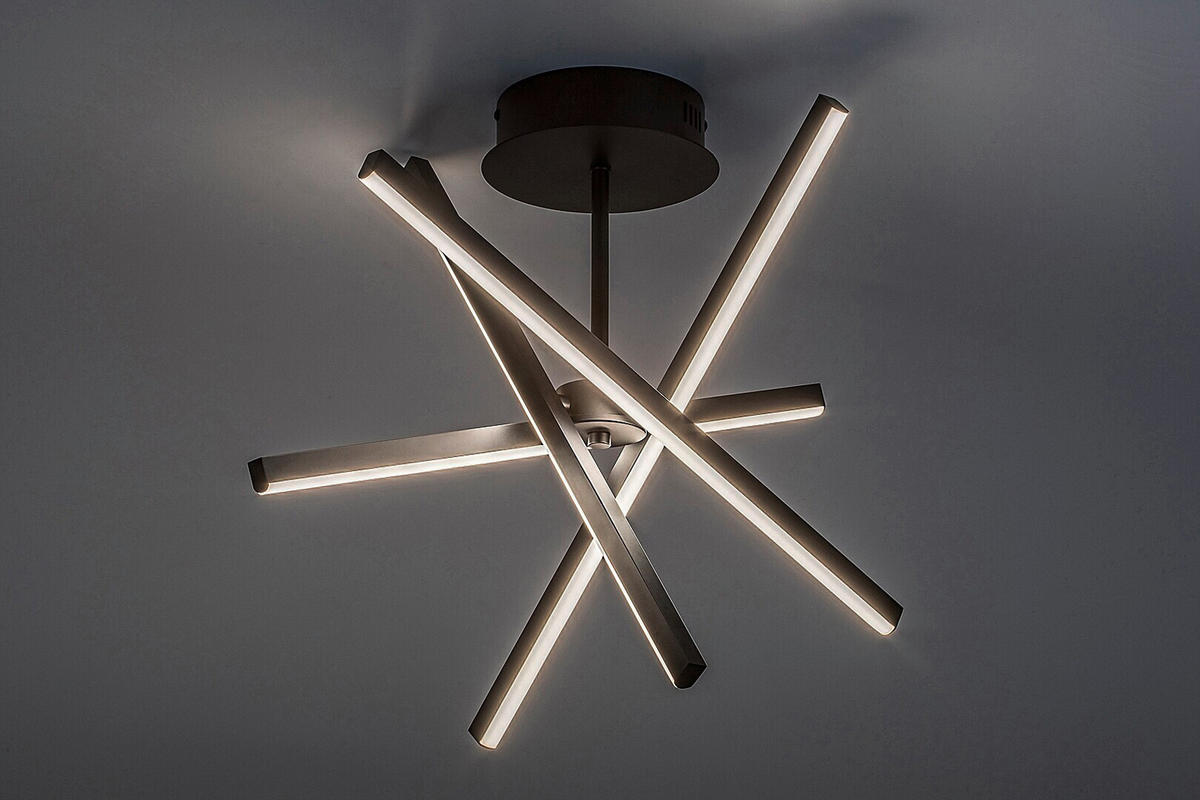 STROPNA LED-SVETILKA  Matilde /1200 lm/4000 K// - črna/bela, Design, kovina/umetna masa (49/49/32cm)