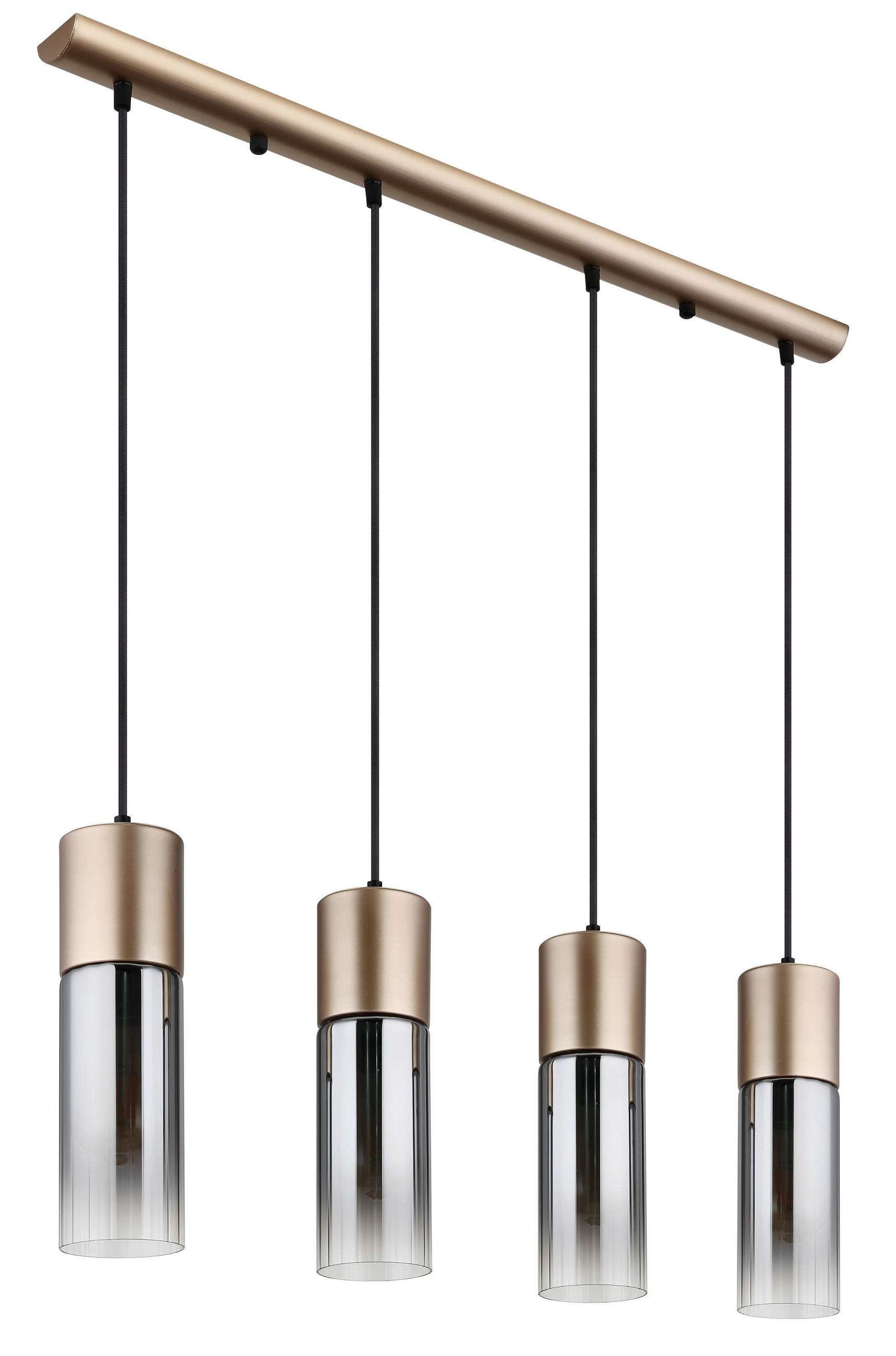 HÄNGELEUCHTE Annika 80/9/156 cm  - Klar/Schwarz, Design, Glas/Textil (80/9/156cm) - Globo