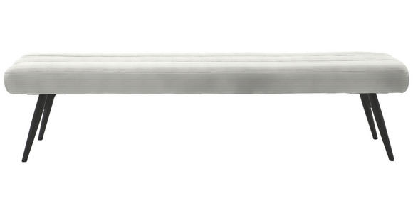 SITZBANK in Textil Weiß  - Schwarz/Weiß, Design, Textil/Metall (200/48/47cm) - Dieter Knoll