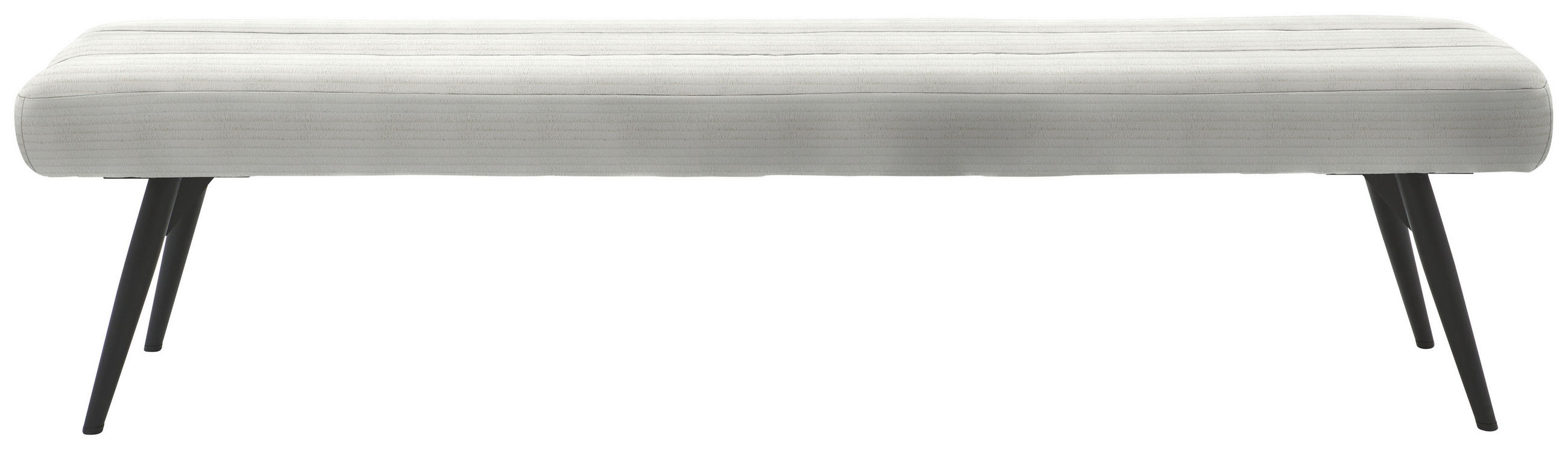SITZBANK in Textil Weiß  - Schwarz/Weiß, Design, Textil/Metall (200/48/47cm) - Dieter Knoll