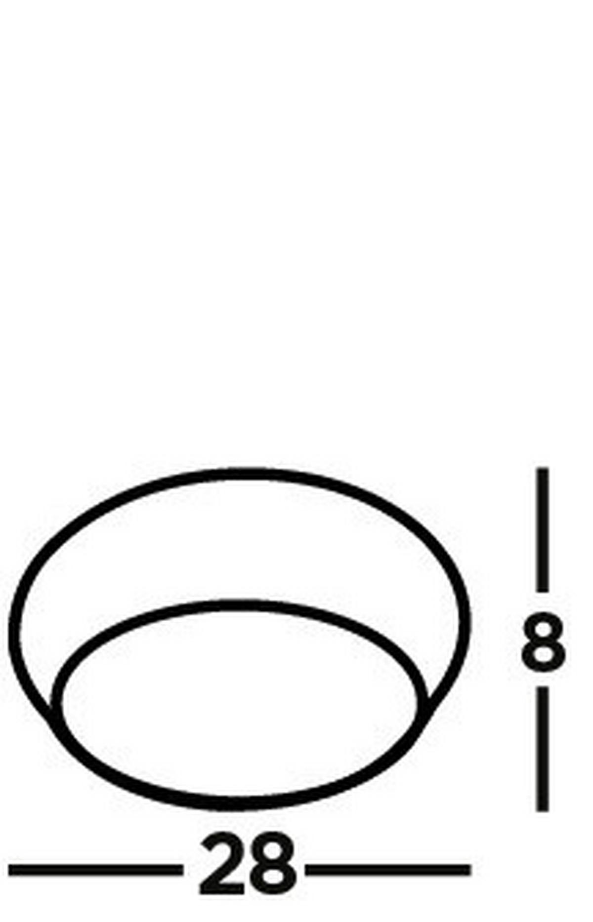 LED-DECKENLEUCHTE Vesta 28/8 cm   - Chromfarben, Design, Glas/Metall (28/8cm) - Searchlight