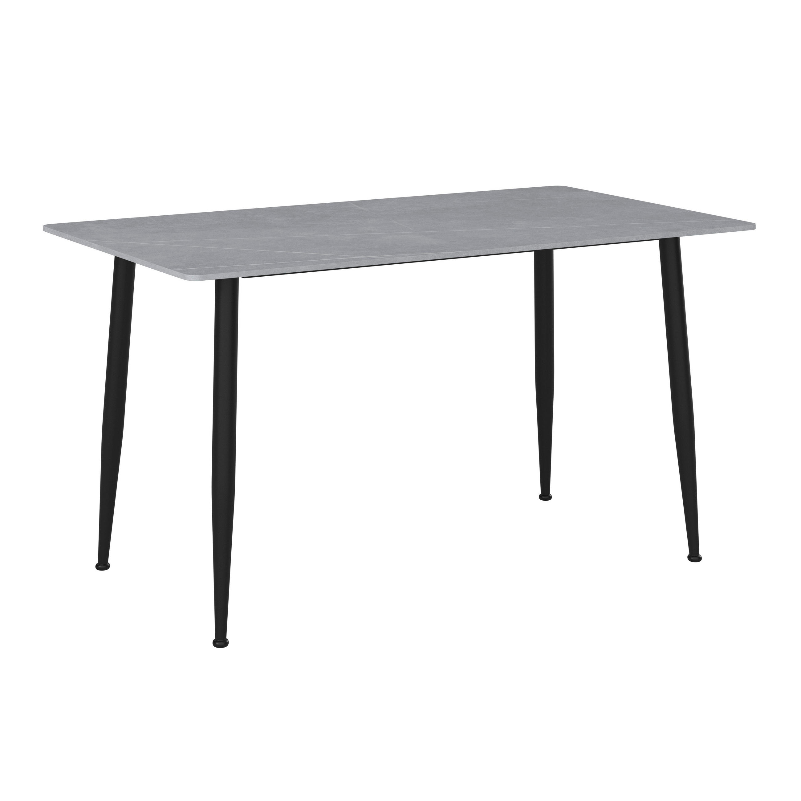 ESSTISCH in Metall, Keramik - Schwarz/Grau, Design, Keramik/Metall (120/76/80cm) - P & B