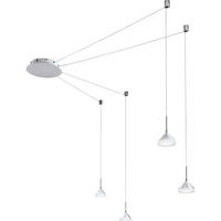 LED-PENDELLEUCHTE Isabella 650/350 cm   - Alufarben, Design, Metall (650/350cm) - Fabas Luce