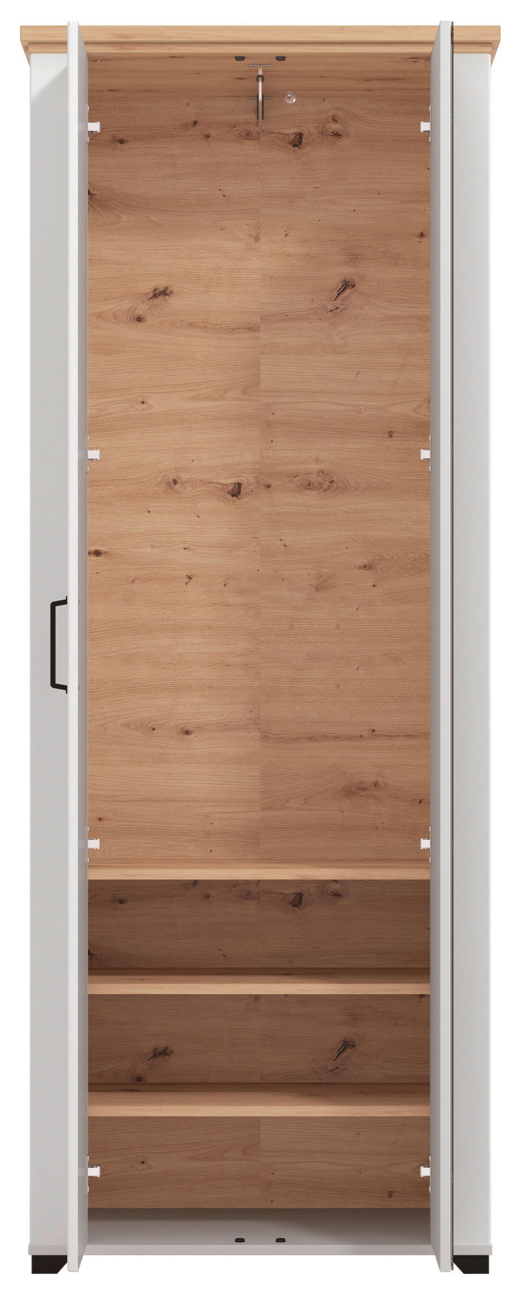 GARDEROBE 5-teilig  in 260/194,5/41 cm  - Weiß/Eiche Artisan, Basics, Holzwerkstoff (260/194,5/41cm) - Carryhome