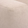 SCHLAFSOFA mit Stoffauswahl, Schlafen auf Sitzhöhe, Rücken echt Cord Beige - Beige/Schwarz, Design, Kunststoff/Textil (250/92/105cm) - Carryhome