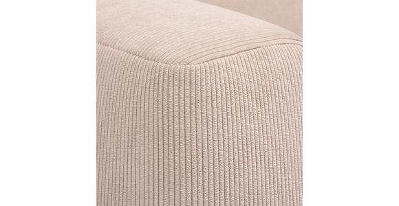 SCHLAFSOFA mit Stoffauswahl, Schlafen auf Sitzhöhe, Rücken echt Cord Beige - Beige/Schwarz, Design, Kunststoff/Textil (250/92/105cm) - Carryhome