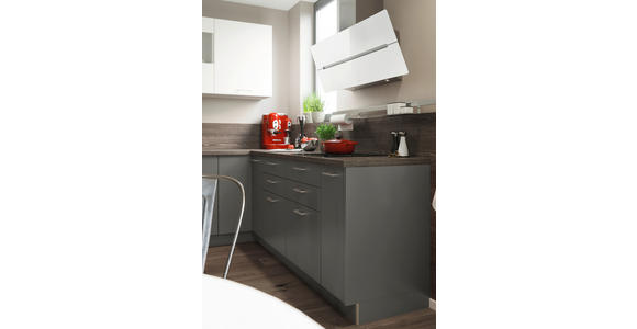 EINBAUKÜCHE - Weiß/Grau, Design, Holzwerkstoff - Dieter Knoll