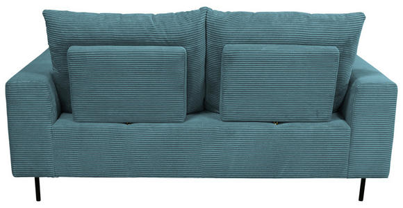 BIGSOFA  in Cord Petrol  - Petrol/Schwarz, KONVENTIONELL, Textil/Metall (246/100/116cm) - Carryhome