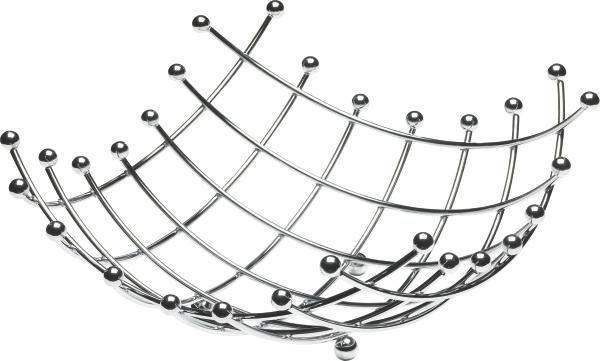 KORPA ZA VOĆE      - srebrna, Konvencionalno, metal (34/34/12cm) - Justinus