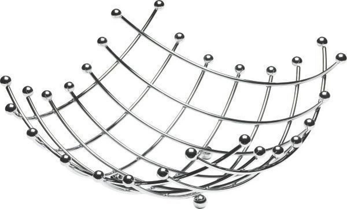 KORPA ZA VOĆE      - srebrna, Konvencionalno, metal (34/34/12cm) - Justinus