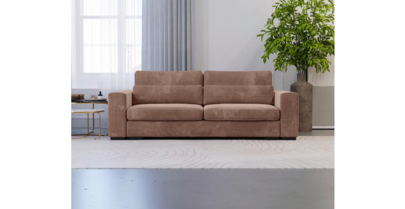 SCHLAFSOFA in Flachgewebe Altrosa  - Schwarz/Altrosa, KONVENTIONELL, Kunststoff/Textil (236/78/114cm) - Carryhome