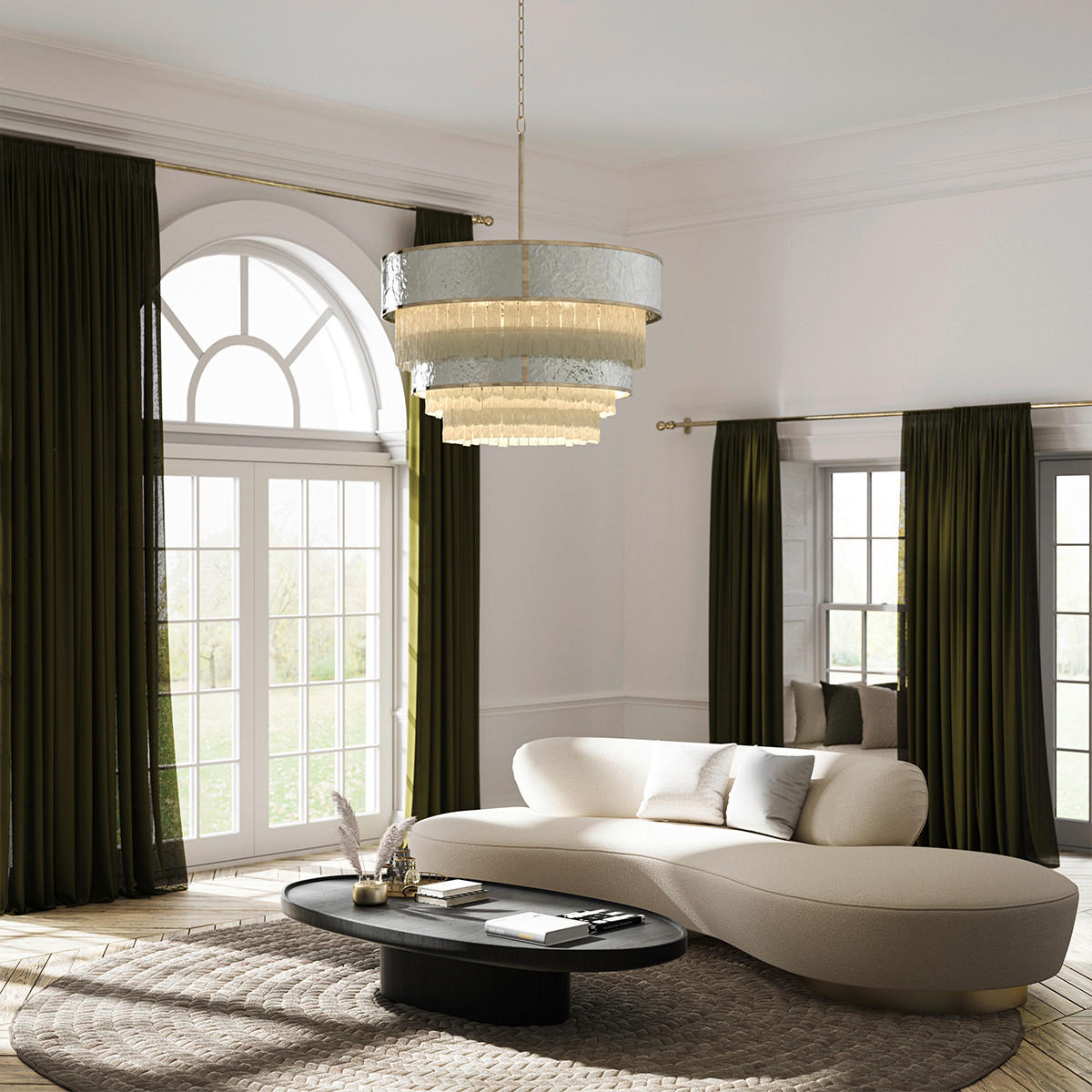HÄNGELEUCHTE 81.3/99.5 cm    - Goldfarben, Design, Metall (81.3/99.5cm) - Elstead Lighting