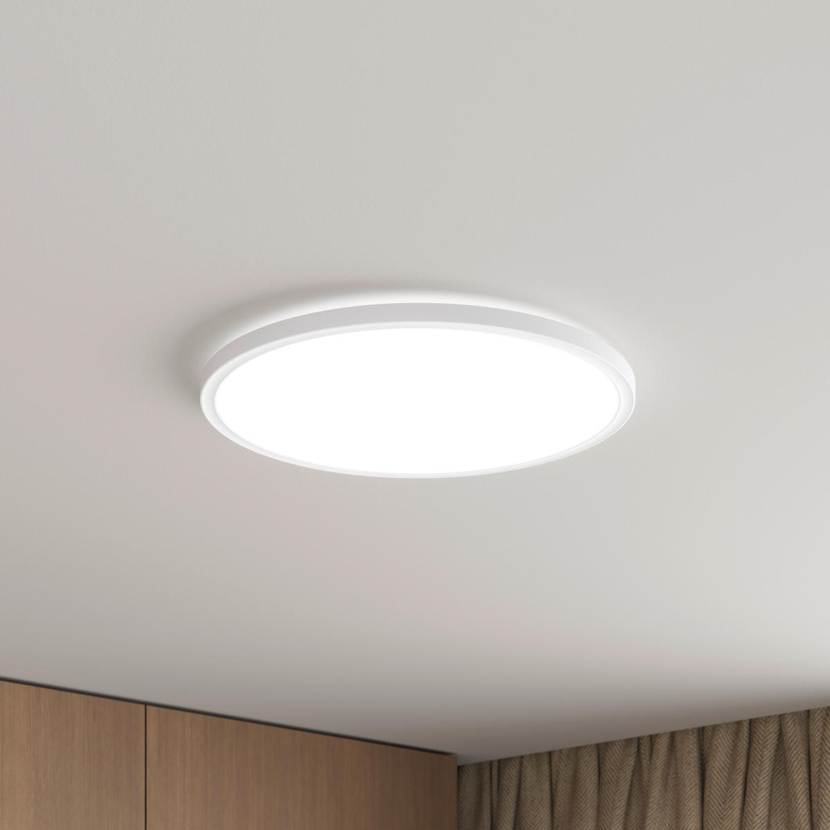 LED-DECKENLEUCHTE Giga 42/2,9 cm   - Weiß, Basics, Kunststoff (42/2,9cm) - Novel