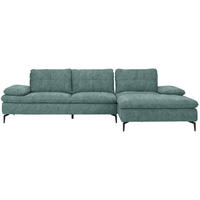 ECKSOFA  in Velours Opal  301/179 cm  - Opal/Schwarz, Design, Textil/Metall (301/179cm) - Chilliano