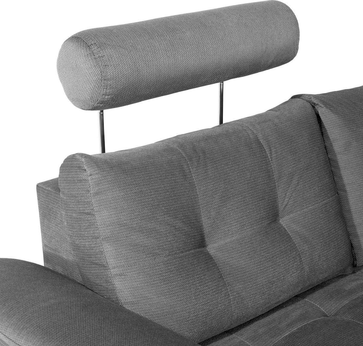 ECKSOFA Beige Webstoff  - Dunkelbraun/Beige, KONVENTIONELL, Kunststoff/Textil (251/183cm) - Livetastic