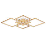 LED-DECKENLEUCHTE 75,5/75,5/5 cm   - Weiß, LIFESTYLE, Holz/Metall (75,5/75,5/5cm) - Novel