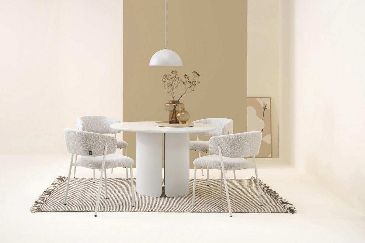 ESSTISCH 120/120/76 cm Nachbildung  Holzwerkstoff rund Seidengrau  - Seidengrau, MODERN, Holzwerkstoff (120/120/76cm) - Schöner Wohnen