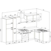 HÖRNKÖK 172/310 cm  i svart, ekfärgad  - stålfärgad/svart, Basics, metall/trämaterial (172/310cm) - Respekta