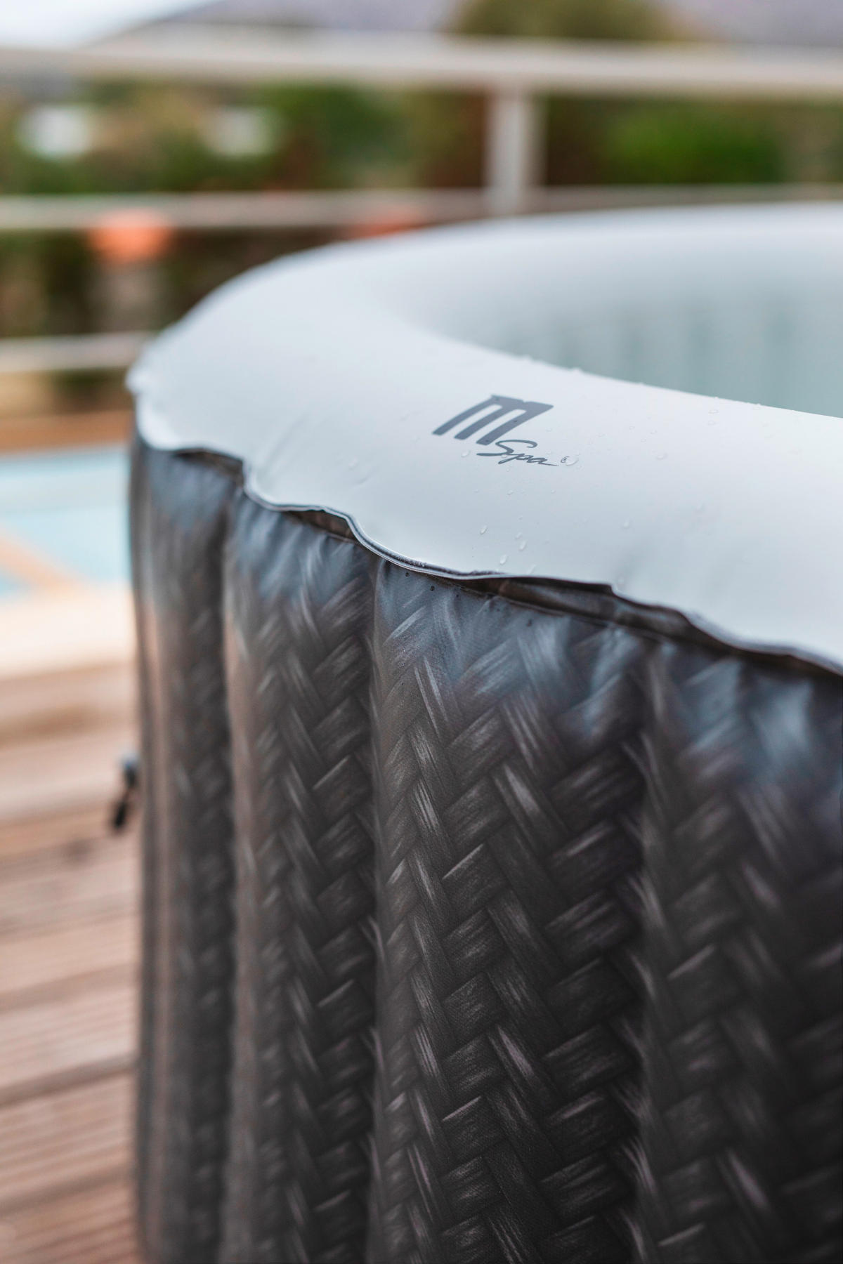 WHIRLPOOL MSPA COMFORT OTTOMAN 204/70 cm  - Anthrazit/Weiß, KONVENTIONELL, Kunststoff (204/70cm) - Atrigo