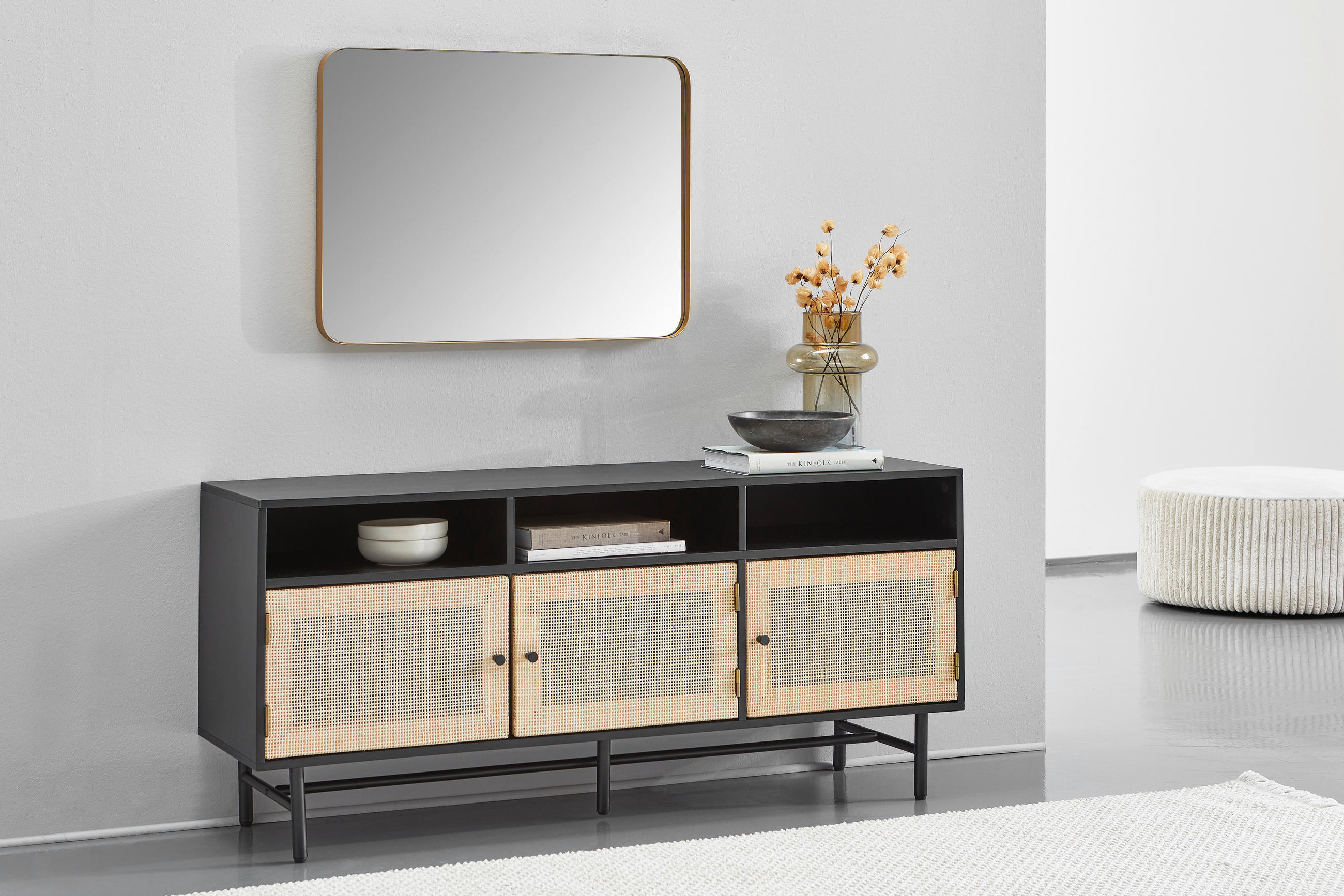 WANDSPIEGEL 56/76/4 cm  - Goldfarben, Design, Glas/Holzwerkstoff (56/76/4cm) - MID.YOU
