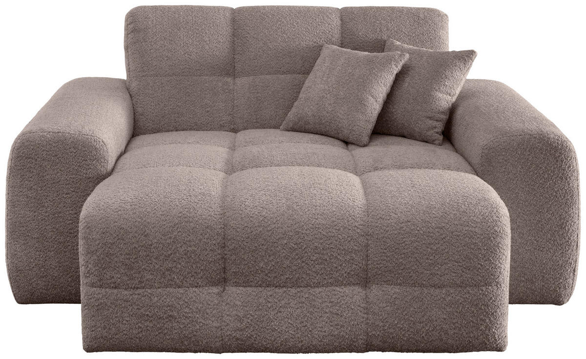 XXL-SESSEL - Taupe/Schwarz, MODERN, Kunststoff/Textil (181/87/155cm) - Livetastic