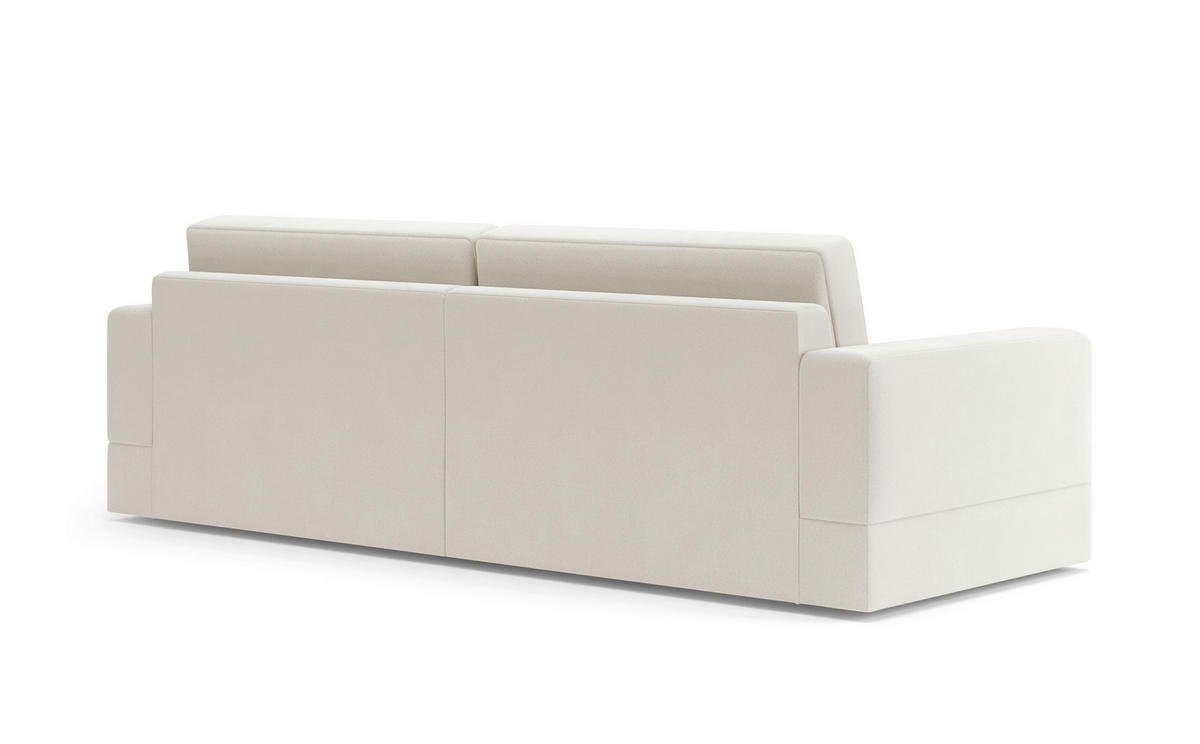 BIGSOFA FABIO E Mikrofaser Elfenbein  - Elfenbein/Schwarz, MODERN, Kunststoff/Textil (264/87/108cm) - Sit & More