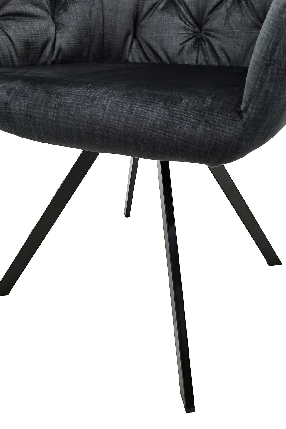SADA ŽIDLÍ S PODRUČKAMI 2 kusy - černá, Moderní, kov/textil (57/85/62cm) - MID.YOU