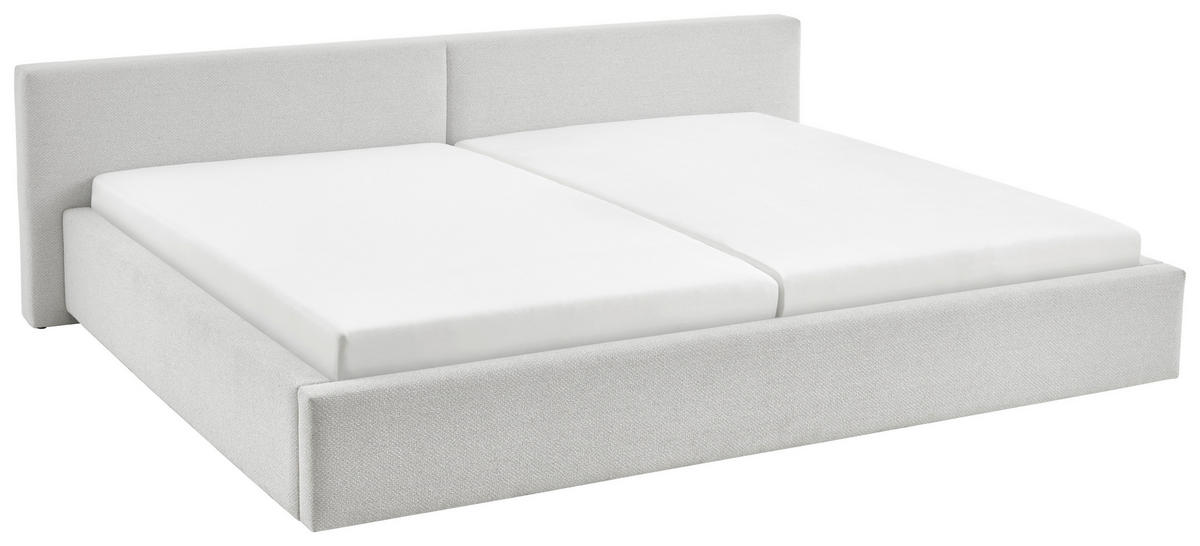 POLSTERBETT 240/200 cm  Hellgrau  - Hellgrau, Basics, Holz/Textil (240/200cm) - Boxxx