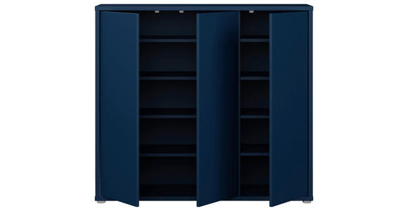SCHUHSCHRANK  in 109,2/99,1/34,9 cm  - Dunkelblau/Grau, MODERN, Holzwerkstoff/Kunststoff (109,2/99,1/34,9cm) - Carryhome