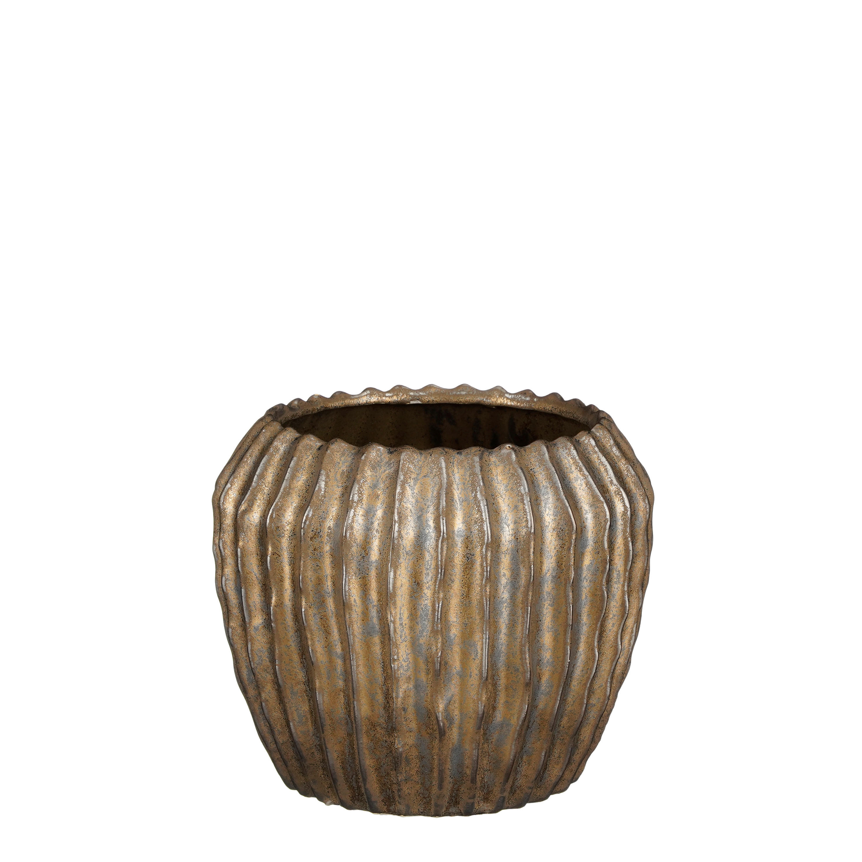 TEGLA ZA BILJKE  keramika  - brončane boje, Basics, keramika (18.5/16cm)