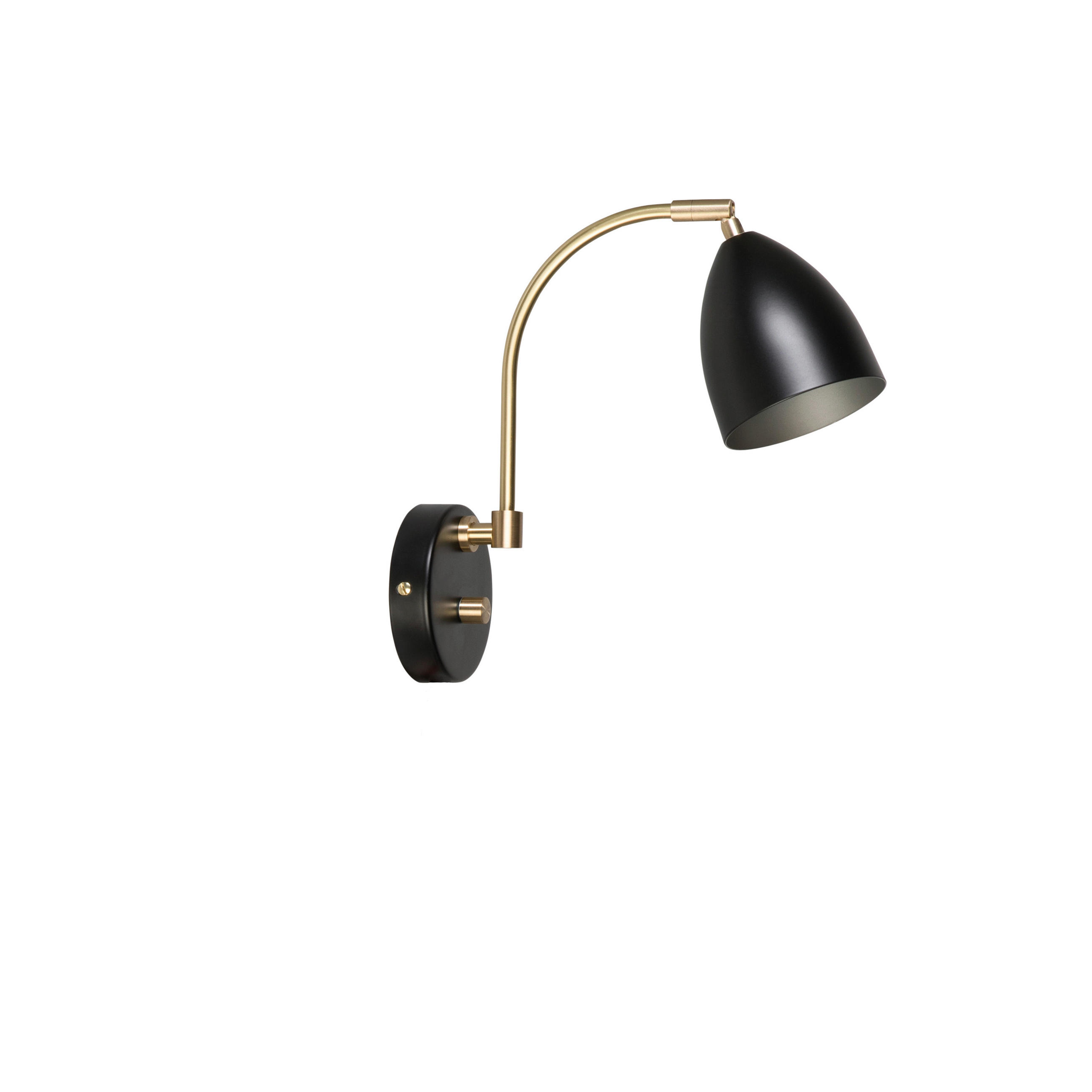 WANDLEUCHTE 10,5/28,3/22,7 cm   - Messingfarben/Schwarz, KONVENTIONELL, Metall (10,5/28,3/22,7cm) - Belid