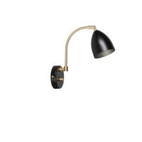 WANDLEUCHTE 10,5/28,3/22,7 cm   - Messingfarben/Schwarz, KONVENTIONELL, Metall (10,5/28,3/22,7cm) - Belid