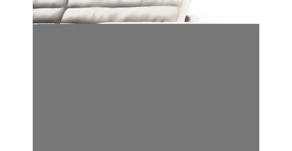 ECKSOFA in Cord Weiß 207/296 cm - Schwarz/Weiß, Design, Textil/Metall (207/296cm) - Dieter Knoll